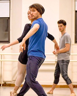 Artistic Director Barry Kerollis choreographing at Columbia Ballet Collaborative. Photo by Eduardo Patino.