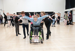 Kate Stanforth in Matthew Bourne's New Adventures Workshop. Photo by Peter Fannen.