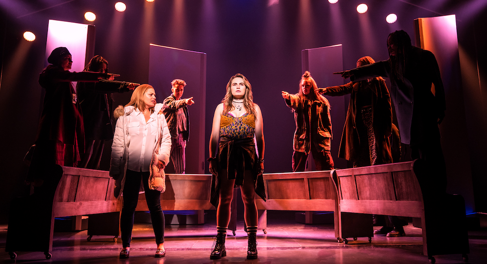 Elizabeth Stanley, Kathryn Gallagher (front) and Company of 'Jagged Little Pill'. Photo by Matthew Murphy.