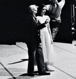 Lourdes Lopez and George Balanchine. Photo by Steven Caras.