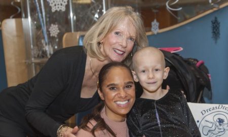 Susan Rizzo Vincent and Misty Copeland with a patient. Photo courtesy of Rizzo Vincent.