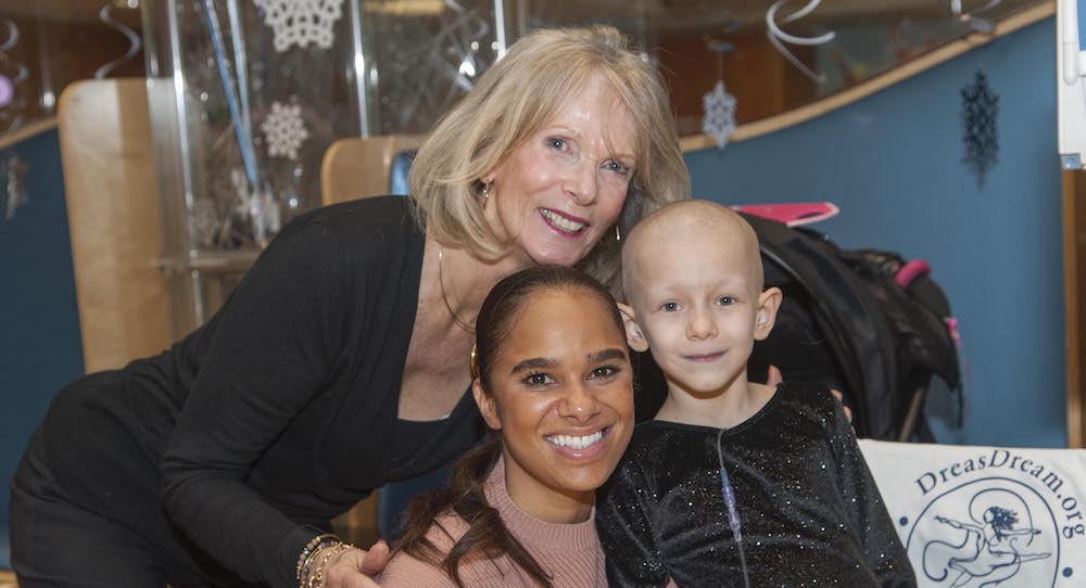 Susan Rizzo Vincent and Misty Copeland with a patient. Photo courtesy of Rizzo Vincent.