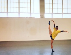 Serena Lu in rehearsal with Movement Headquarters. Photo courtesy of Barry Kerollis.