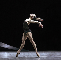 Pacific Northwest Ballet principal dancer Leta Biasucci in David Dawson’s 'Empire Noir'. Photo by Angela Sterling.