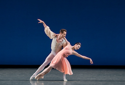 Tiler Peck and Andrew Veyette in George Balanchine's 'Allegro Brillante'. Photo by Paul Kolnik.