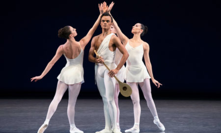 Taylor Stanley and members of NYCB in George Balanchine's 'Apollo'. Photo by Erin Baiano.