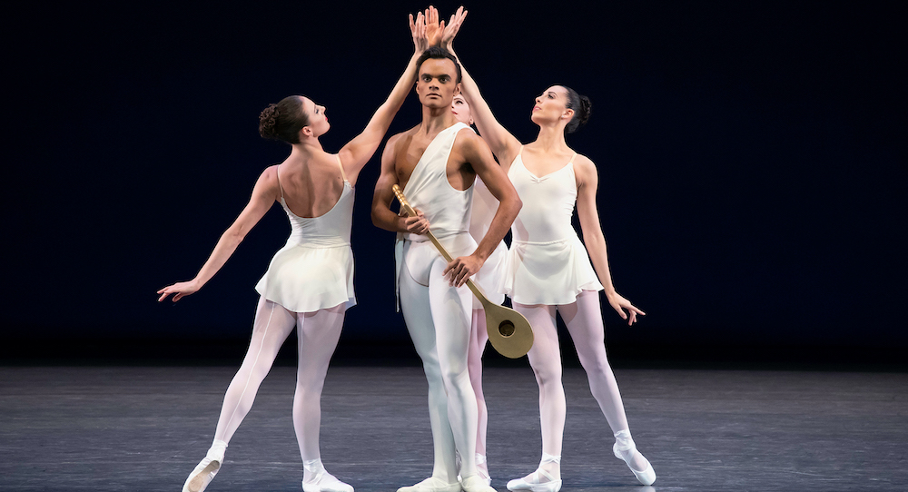 Taylor Stanley and members of NYCB in George Balanchine's 'Apollo'. Photo by Erin Baiano.