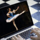 Ballerina on computer.