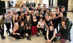 Linda Sabo with a musical theater class. Photo courtesy of Sabo.