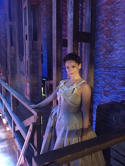 Hope Easterbrook backstage at 'Hamilton'. Photo courtesy of Easterbrook.