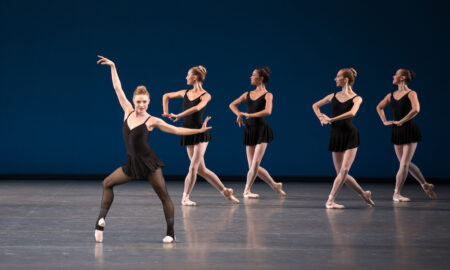 Sara Mearns and New York City Ballet in George Balanchine's 'Stravinsky Violin Concerto'. Photo by Rosalie O'Connor.