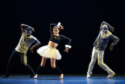 Brooklyn Mack, Tiler Peck and Lil Buck in Jennifer Weber's 'Petrushka Reimagined'. Photo by Geo Santillan, courtesy of CLI Studios.