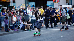 Bill Shannon at the 2012 New York City Dance Parade. Photo by Thos Robinson.