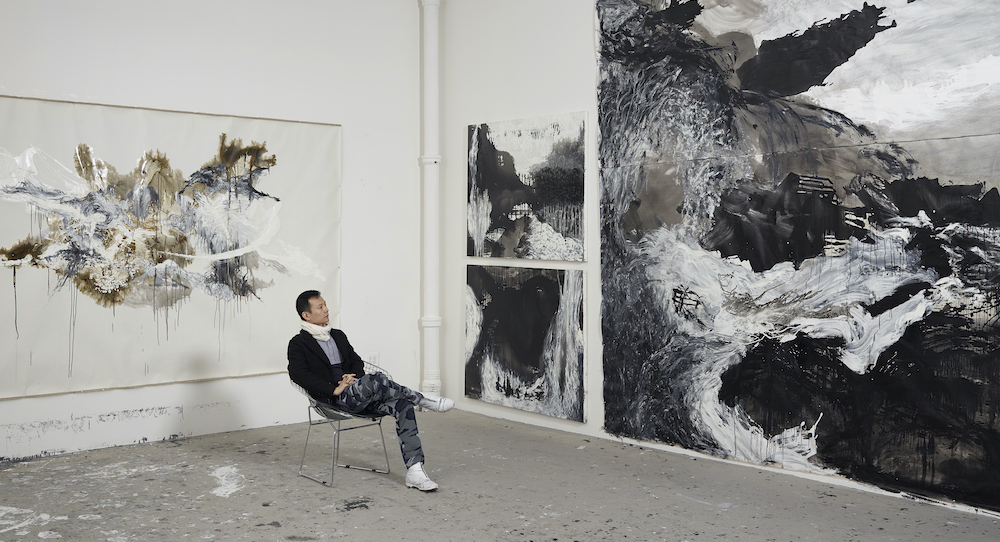 Shen Wei in his New York studio. Photo by Jeffrey Sturges.