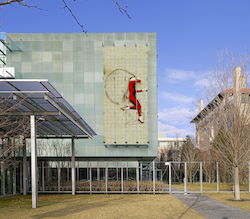 Shen Wei's 'Red Marker Number 1' on the Anne H. Fitzpatrick Facade.