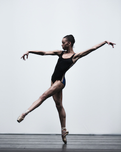 Chyrstyn Fentroy in William Forsythe's 'Pas/Parts'. Photo by Angela Sterling, courtesy of Boston Ballet.