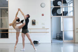 Chyrstyn Fentroy (left) in rehearsal. Photo by Brooke Trisolini.