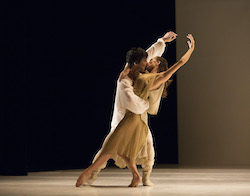 Pacific Northwest Ballet Principals James Moore and Noelani Pantastico in Jean-Christophe Maillot's 'Roméo et Juliette'. Photo by Angela Sterling Photo.