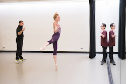 Sara Mearns and Joshua Bergasse in rehearsal for 'I Married an Angel'. Photo by Paula Lobo.