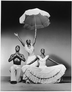 Don Bellamy, Renee Robinson and Nasha Thomas in Alvin Ailey's 'Revelations'. Photo by Jack Mitchell.