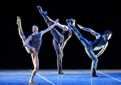 Whitney Jensen, Bo Busby and Jeffrey Cirio in Jorma Elo's 'Plan to B'. Photo by Gene Shiavone, courtesy of Boston Ballet.