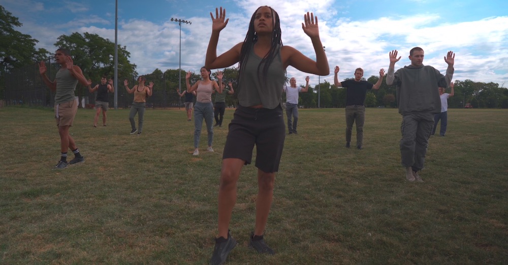 Hubbard Street Dance Chicago in 'A Tale of Two' by Rena Butler. Film still courtesy Hubbard Street Dance Chicago.