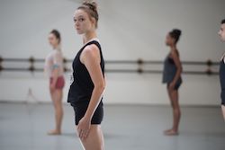 TRBP dancer/choreographer Bethany Green leading rehearsal for her 'Frontier'. Photo by Carly Topazio.