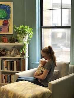 Teresa Reichlen at home with her son, Ozzie. Photo courtesy of Reichlen.