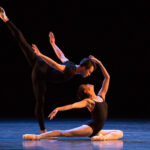 Boston Ballet's Paulo Arrais and Lia Cirio in Jorma Elo's 'Bach Cello Suites'. Photo by Rosalie O'Connor, courtesy of Boston Ballet.