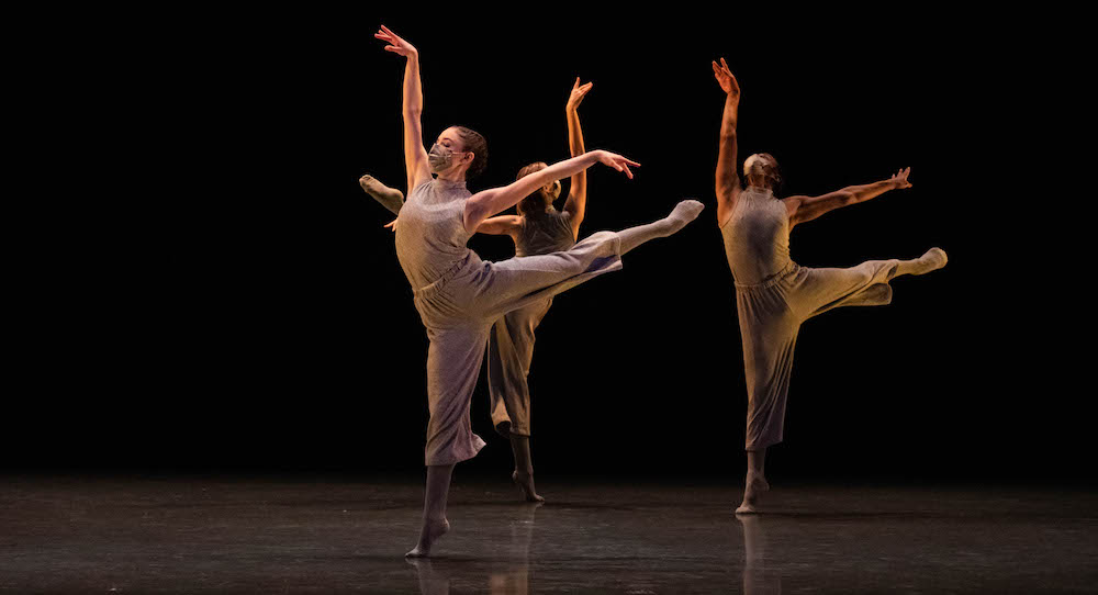 Emily Hoff and Boston Ballet in Lex Ishimoto's 'What Happens If...'. Photo by Brooke Trisolini, courtesy of Boston Ballet.