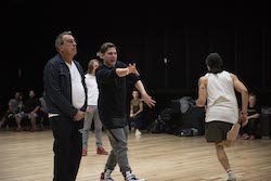 Paul Becker working with Kenny Ortega.