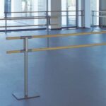 A dance studio with ballet barres.