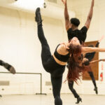 Tyler Eisenreich, Georgina Pazcoguin, Phillip DeCeus, Khori Petinaud and Sam Faulkner rehearsing 'Sweet Gwen Suite'. Photo by Paula Lobo.