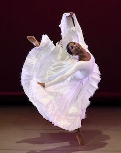 Alvin Ailey American Dance Theater's Jacqueline Greeni in Alvin Ailey's 'Cry'. Photo by Paul Kolnik.