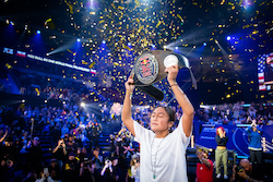 Logistx celebrates during the Red Bull BC One World Final.