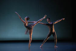 Addie Tapp and Lasha Khozashvili in Jorma Elo's 'Ruth’s Dance'. Photo by Brooke Trisolini, courtesy of Boston Ballet.