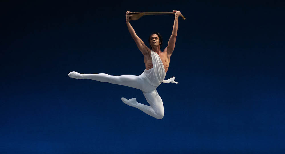 Paulo Arrais in George Balanchine's 'Apollo', ©The George Balanchine Trust. Photo by Brooke Trisolini, courtesy of Boston Ballet.