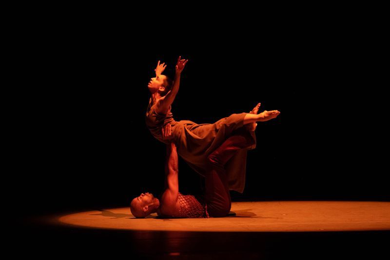 Alvin Ailey American Dance Theater's Sarah Daley Perdomo and Jermaine Terry in Alvin Ailey's 'Revelations'. Photo by Christopher Duggan.