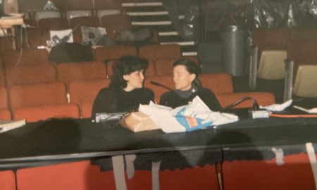 Debra McWaters and Ann Reinking working on transitions. Photo by Jeff Reinking.