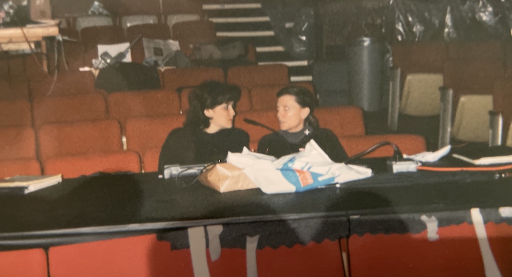 Debra McWaters and Ann Reinking working on transitions. Photo by Jeff Reinking.