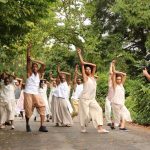 Filming Alvin Ailey American Dance Theater in 'Testament' by Matthew Rushing, Clifton Brown and Yusha-Marie Sorzano at Wave Hill Public Garden and Culture Center. Photo by Nicole Tintle.