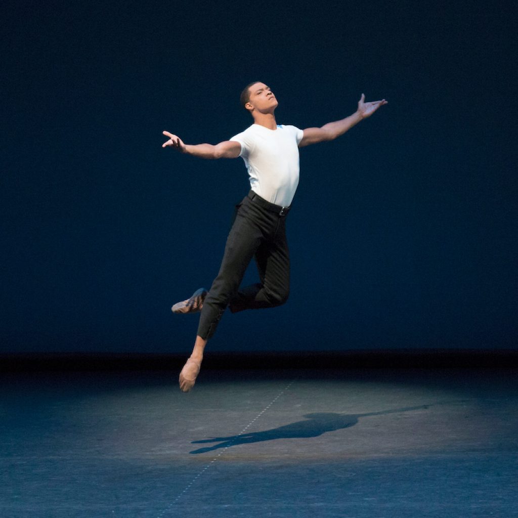 Preston Chamblee in Lauren Lovette's 'Not Our Fate'. Photo by Paul Kolnik.