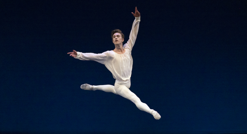 Harrison Ball in Jerome Robbins' 'Andantino'. Photo by Erin Baiano.