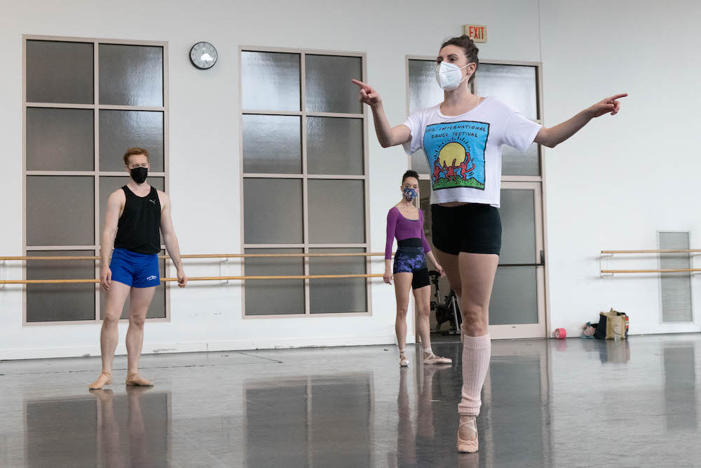 Tiler Peck, Patrick Yocum and Chyrstyn Fentroy. Photo by Brooke Trisolini, courtesy of Boston Ballet.