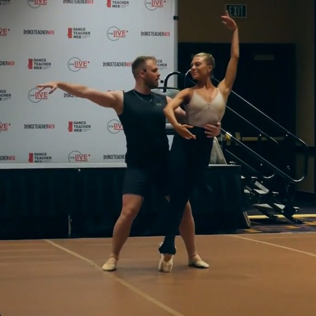 Ballet partnering at Dance Teacher Web Conference and Expo.