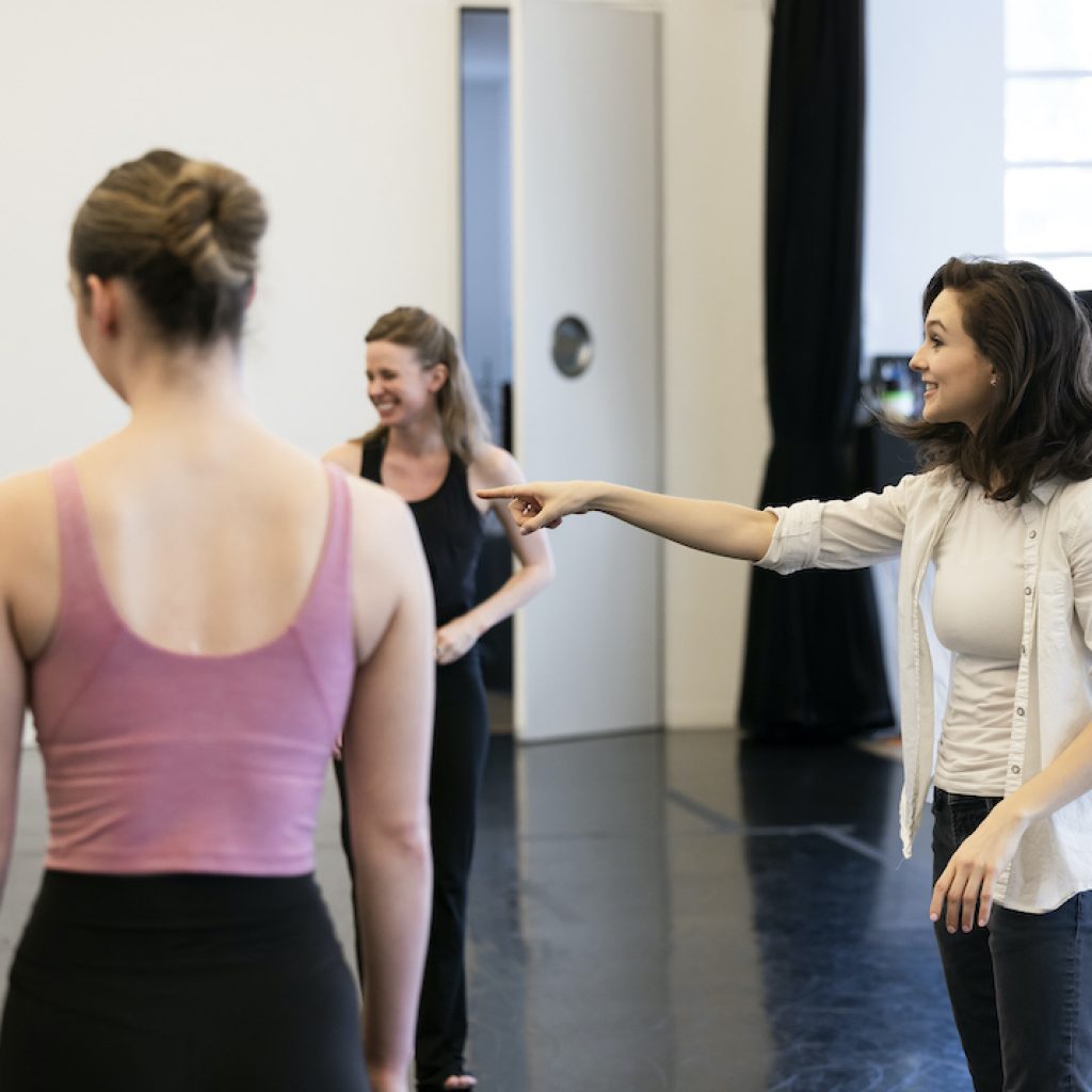 Lauren Lovette creating a new piece for Paul Taylor Dance Company. Photo by Erin Baiano.