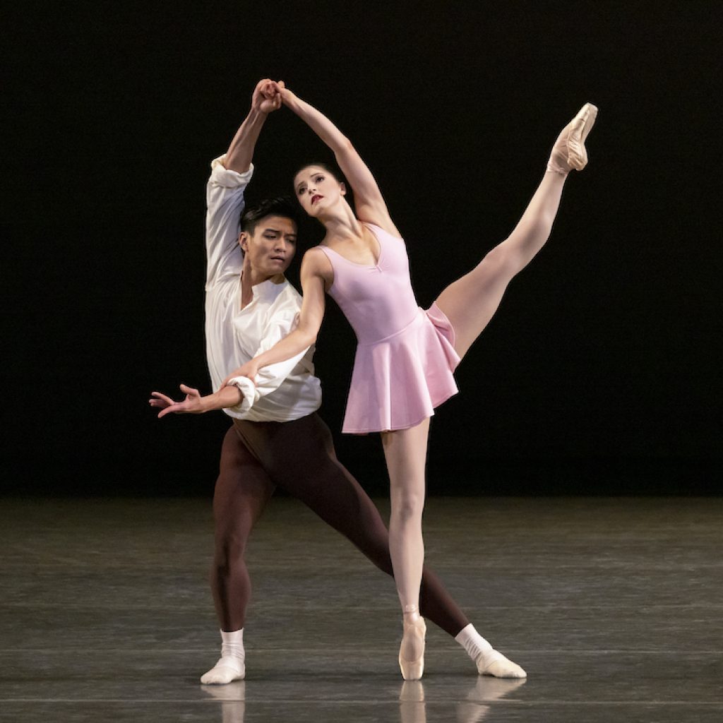 Chun Wai Chan with Indiana Woodward of New York City Ballet in 'The Goldberg Variations'. Photo by Erin Baiano.