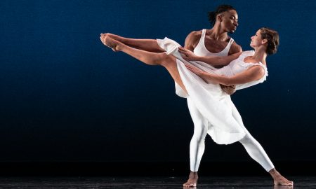 Maria Ambrose and Devon Louis in Paul Taylor's 'Aureole'. Photo by Ron Thiele.