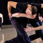 Lydia Johnson Dance's Chazz Fenner-McBride and Willy Laury in 'Glide Path'. Photo by Dmitry Beryozkin.