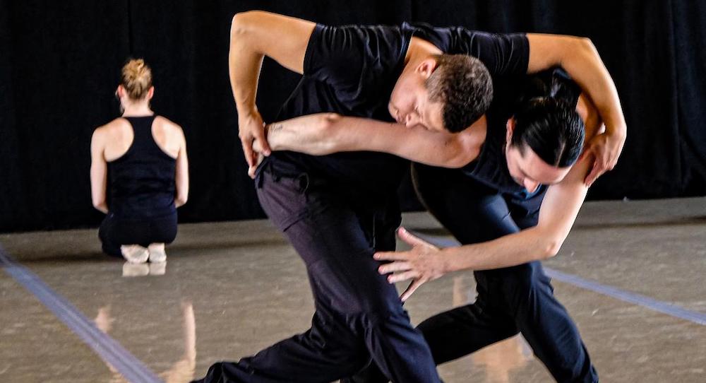 Lydia Johnson Dance's Chazz Fenner-McBride and Willy Laury in 'Glide Path'. Photo by Dmitry Beryozkin.